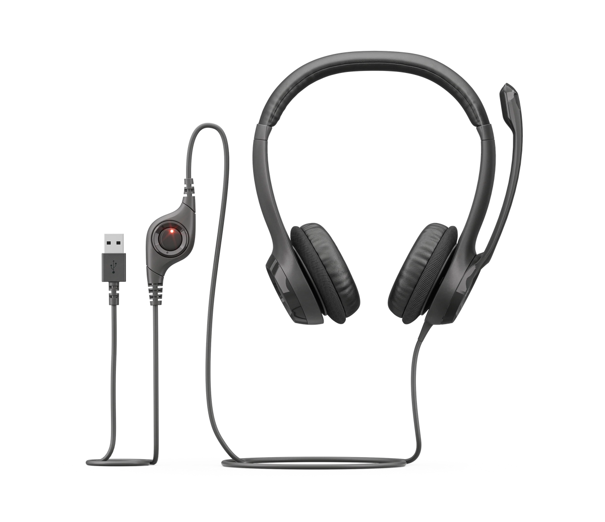 H390 USB Computer Headset - Black