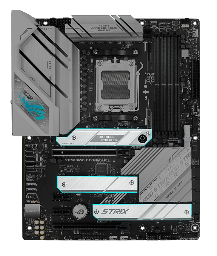 ROG Strix B650-A M.2 heatsink layout