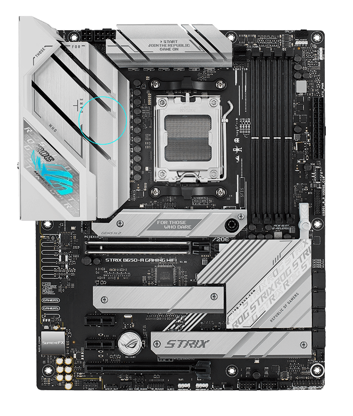 ROG Strix B650-A VRM cooling design layout