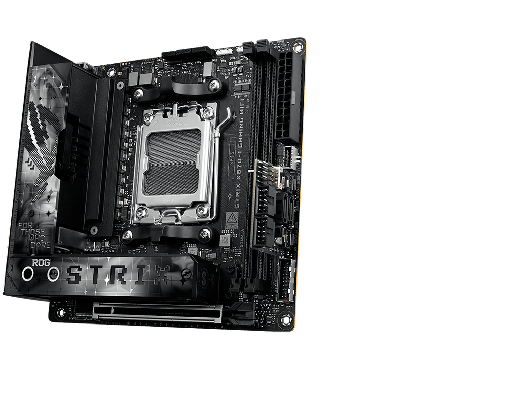 The Strix X870-I front and back