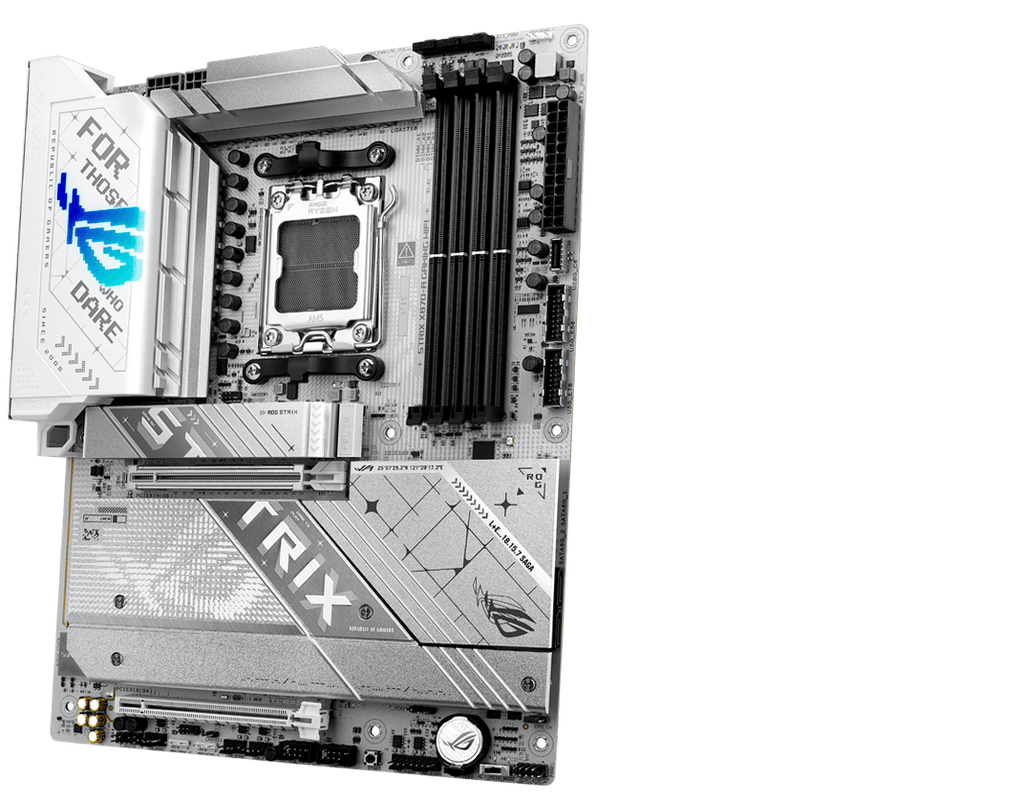 The Strix X870-A front and back