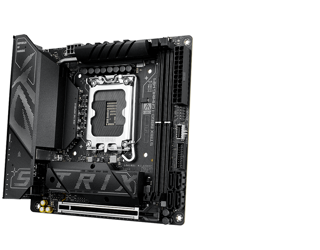 The Strix  B860-I front and back