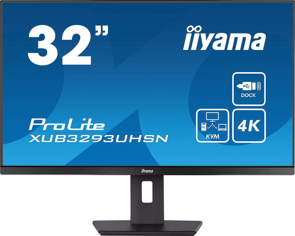 iiyama ProLite XUB3293UHSN-B5 32" 4K IPS Monitor - KVM, USB-C