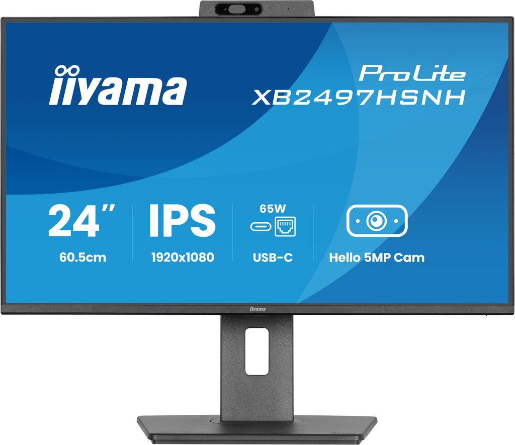 iiyama ProLite XB2497HSNH-B1 24" IPS Monitor USB-C Dock