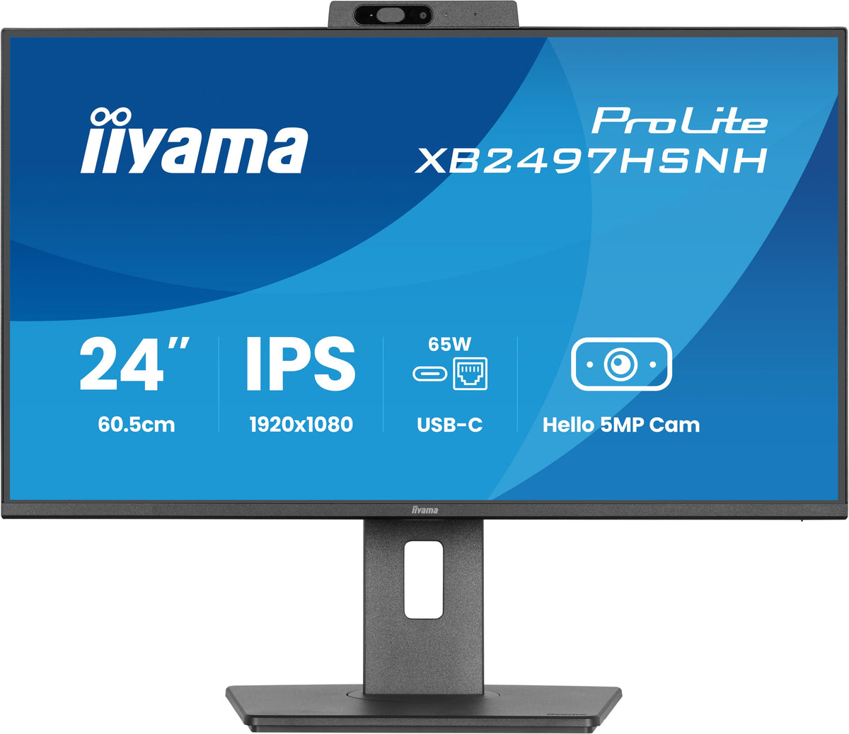 iiyama ProLite XB2497HSNH-B1 24" IPS Monitor USB-C Dock