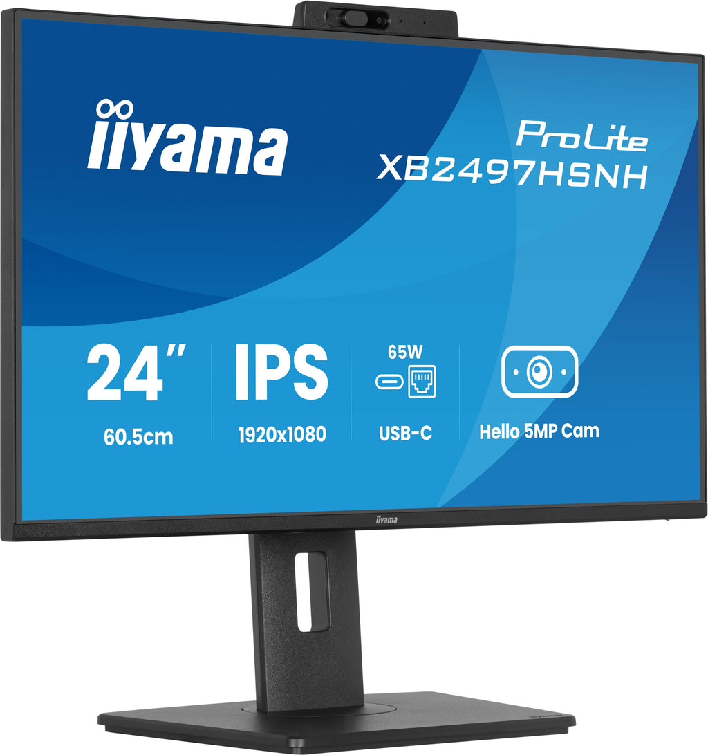 iiyama ProLite XB2497HSNH-B1 24" IPS Monitor USB-C Dock