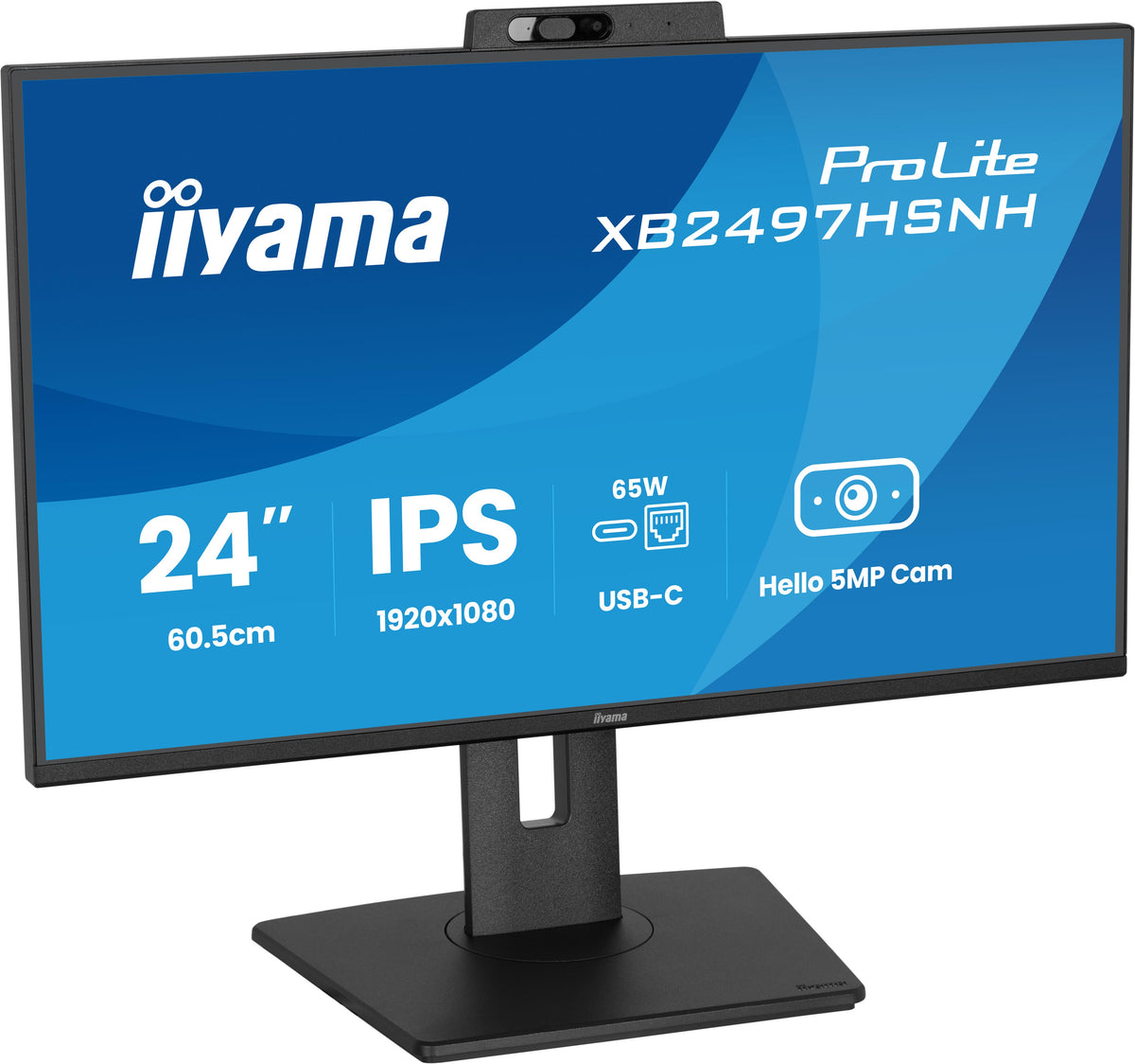 iiyama ProLite XB2497HSNH-B1 24" IPS Monitor USB-C Dock