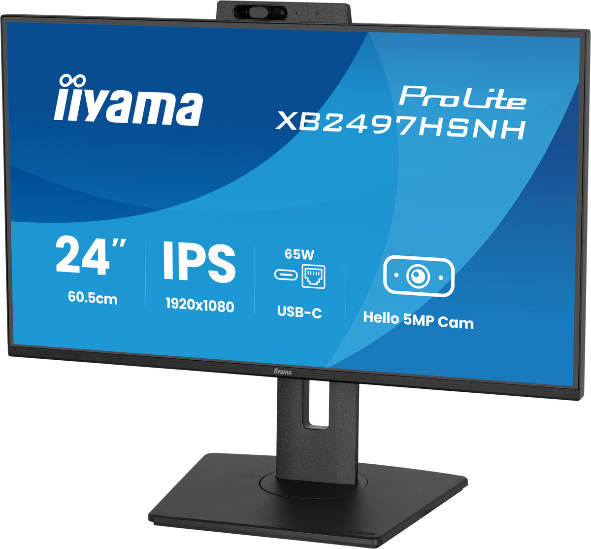 iiyama ProLite XB2497HSNH-B1 24" IPS Monitor USB-C Dock