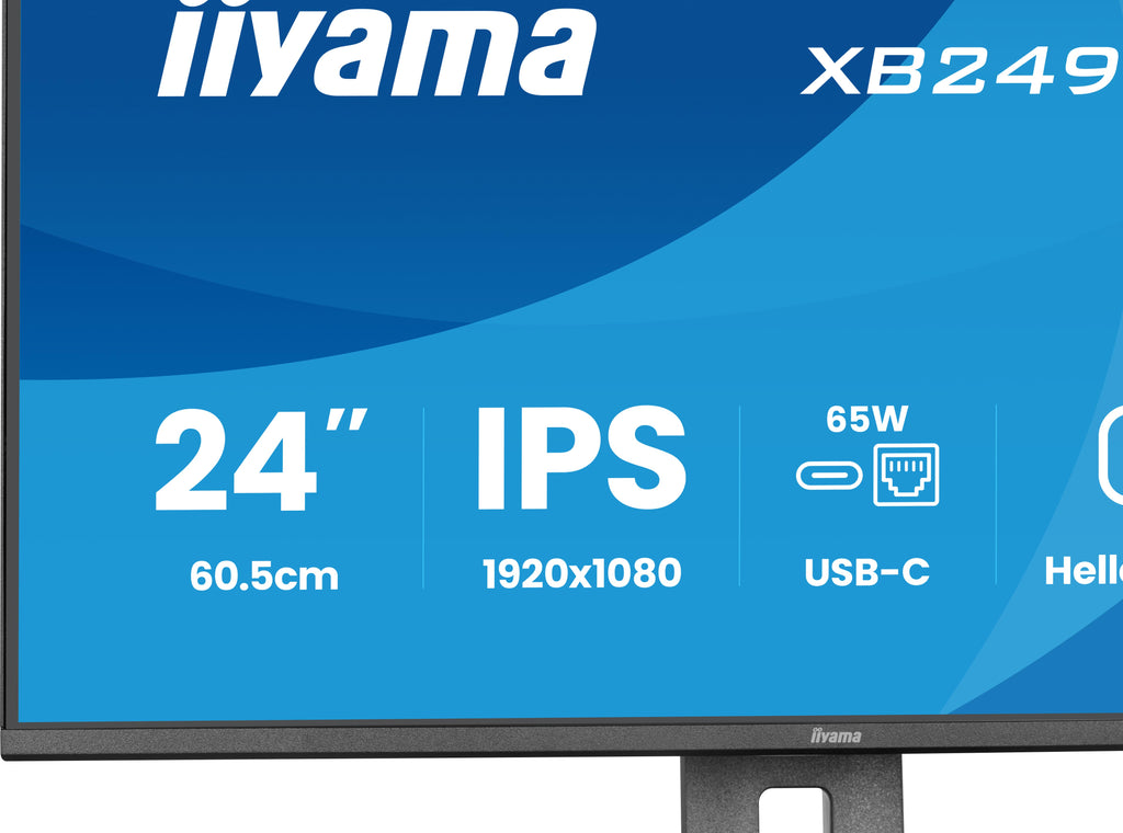iiyama ProLite XB2497HSNH-B1 24" IPS Monitor USB-C Dock