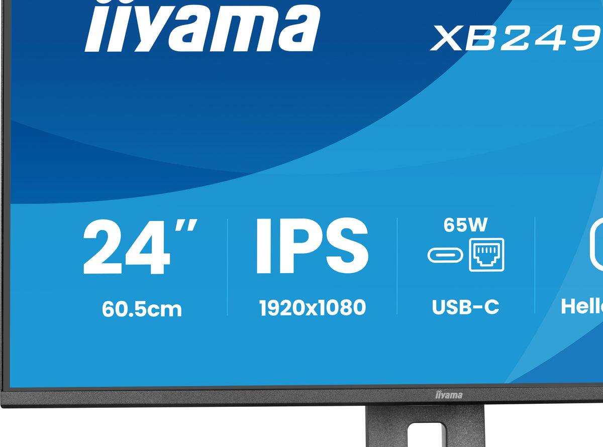 iiyama ProLite XB2497HSNH-B1 24" IPS Monitor USB-C Dock