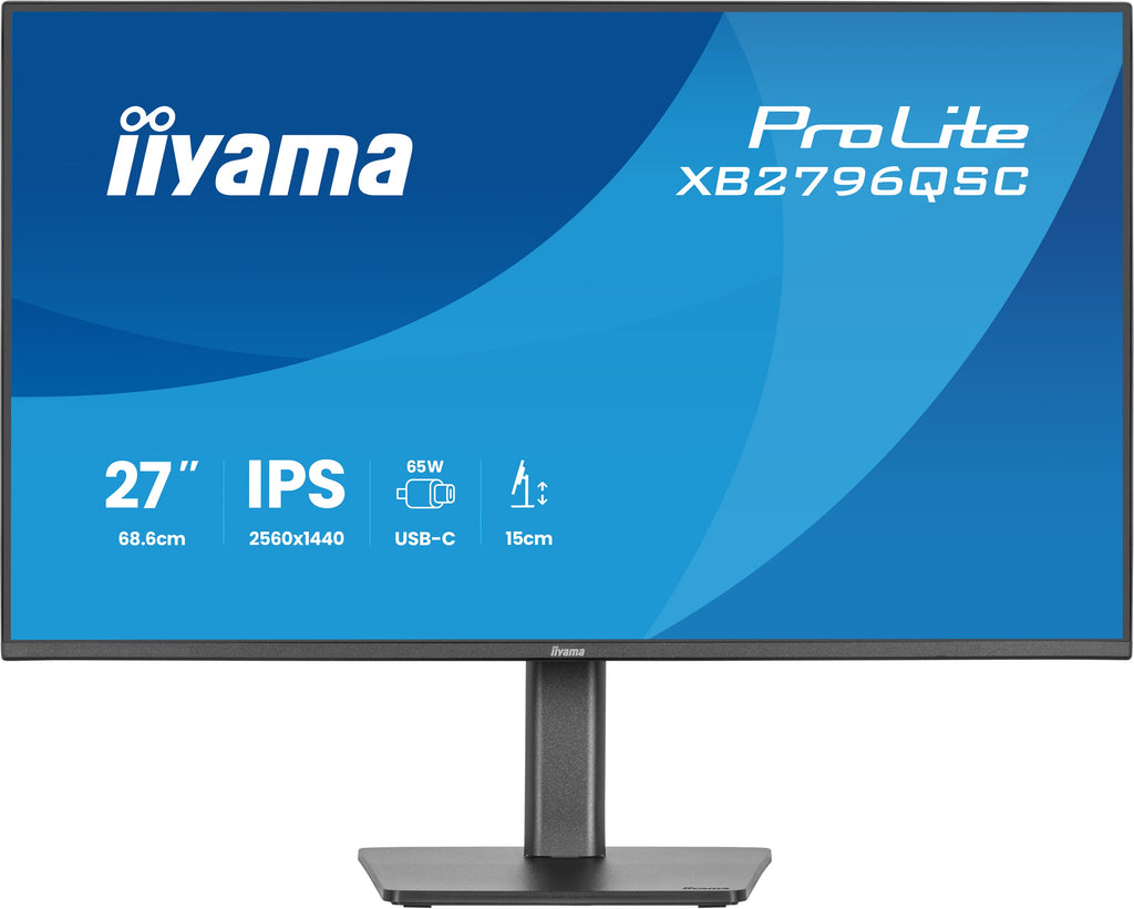 iiyama ProLite XB2796QSC-B1 27" QHD IPS Monitor USB-C 65W