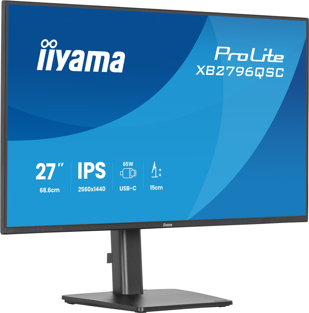 iiyama ProLite XB2796QSC-B1 27" QHD IPS Monitor USB-C 65W