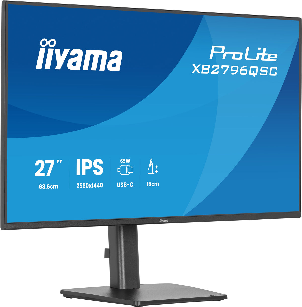 iiyama ProLite XB2796QSC-B1 27" QHD IPS Monitor USB-C 65W