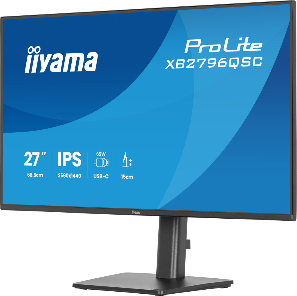 iiyama ProLite XB2796QSC-B1 27" QHD IPS Monitor USB-C 65W