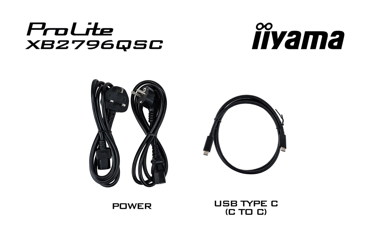 iiyama ProLite XB2796QSC-B1 27" QHD IPS Monitor USB-C 65W