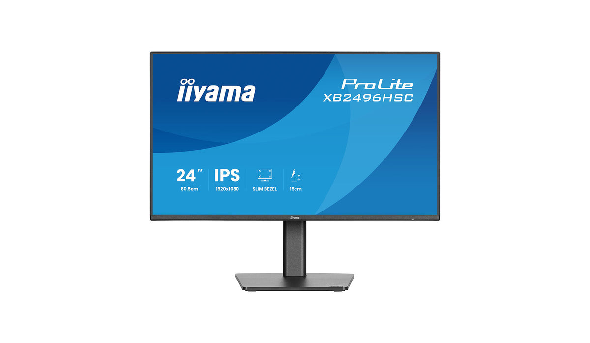 iiyama ProLite XB2496HSC-B1 24" monitor with 144 Hz refresh rate and height-adjustable stand