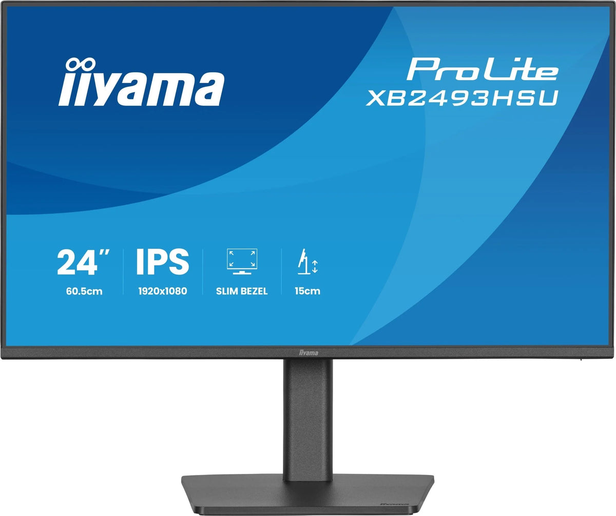 IIYAMA ProLite XB2493HSU-B1 24″ FHD IPS Monitor 120Hz Black - Silver - Refurbished