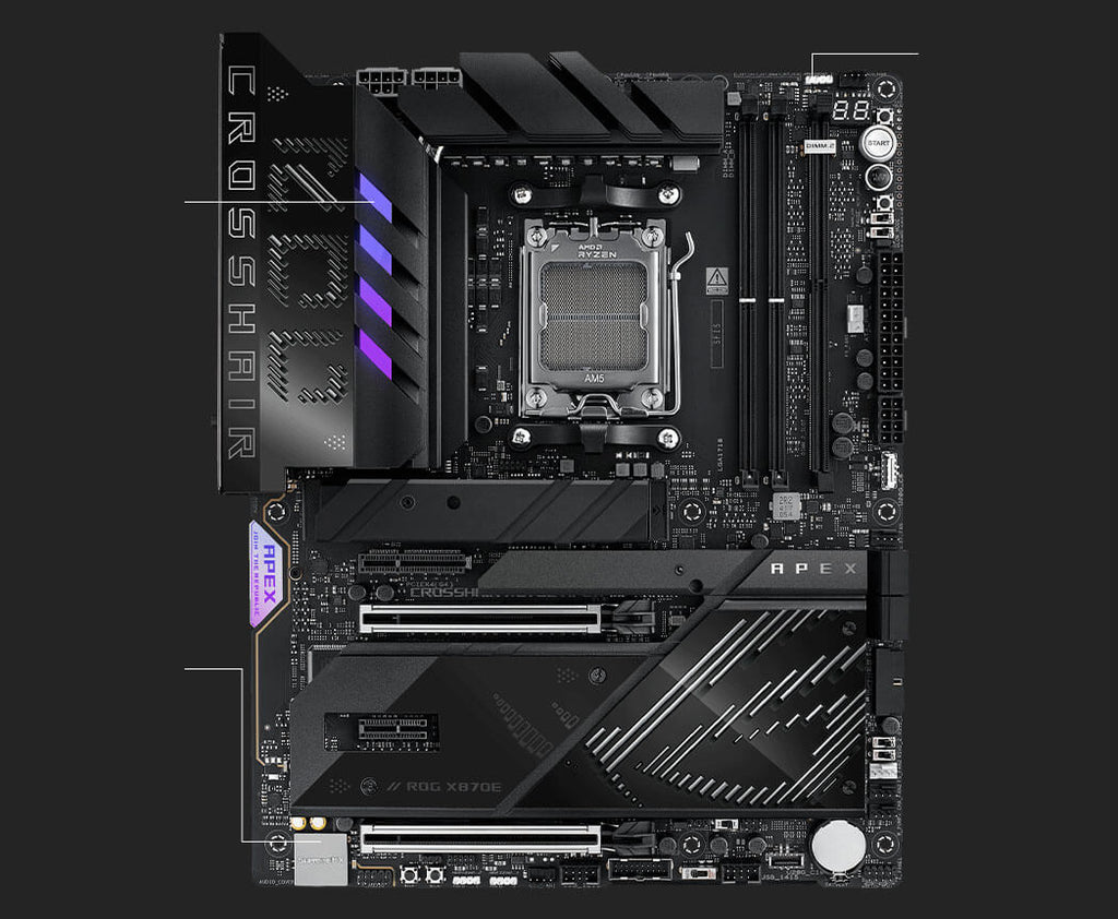 Gaming immersion specs of the ROG Crosshair X870E APEX