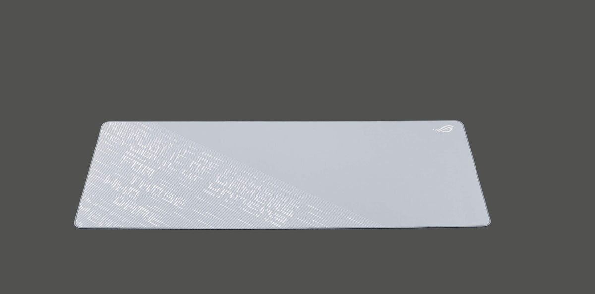 The ROG Scabbard II Arctic Gray extended mousepad