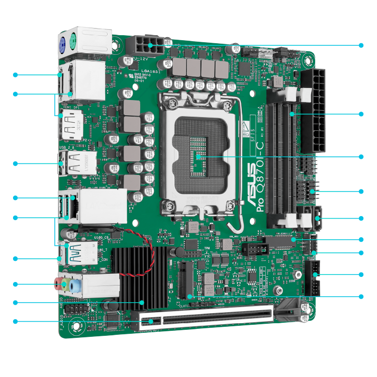 All specs of the Pro Q870I-C-CSM motherboard