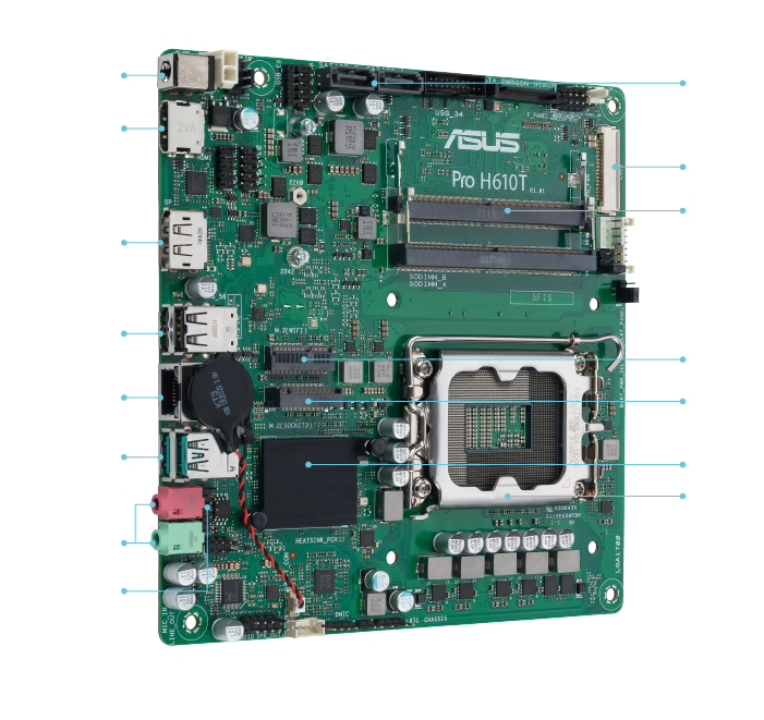 All specs of the Pro H610T-CSM motherboard
