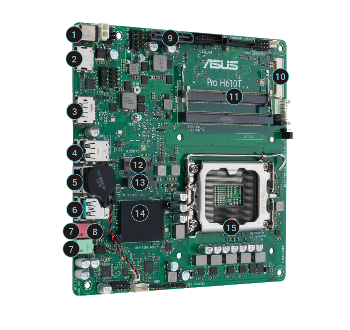 All specs of the Pro H610T-CSM motherboard