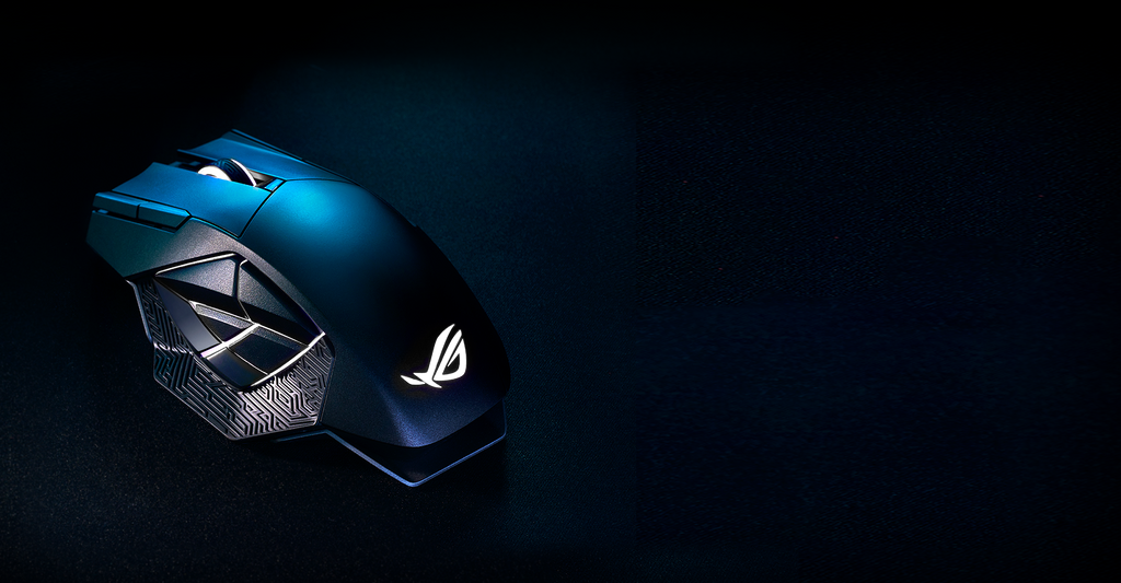 Demonstration of the eight Aura Sync light effects available on ROG Spatha X