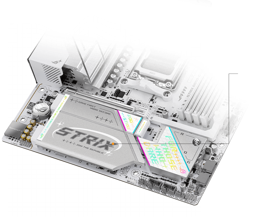 Strix B850-G M.2 heatsinks and backplate layout