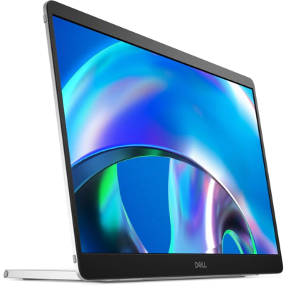 View right-facing A Dell Pro 14 Plus portable monitor.