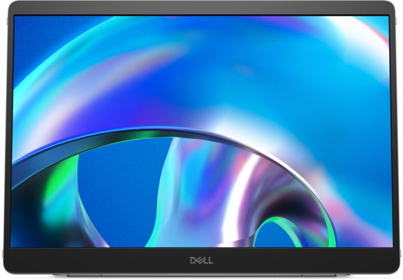 View forward-facing A Dell Pro 14 Plus portable monitor.