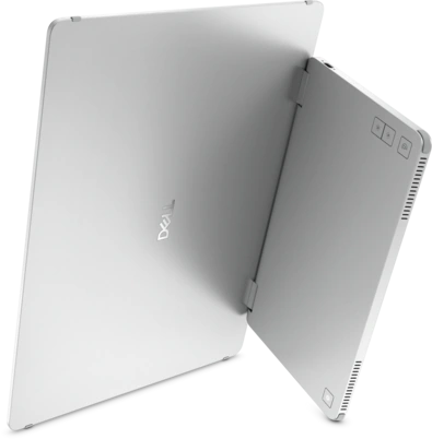 View rear-facing A Dell Pro 14 Plus portable monitor.