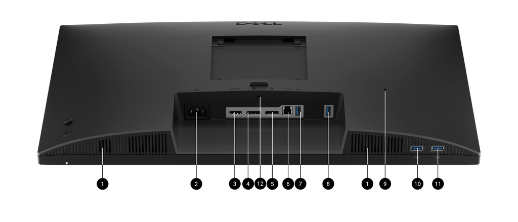 Below view of the Dell Pro 24 Video Conferencing Monitor.