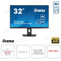 iiyama ProLite XUB3293UHSN-B5 32" 4K IPS Monitor - KVM, USB-C