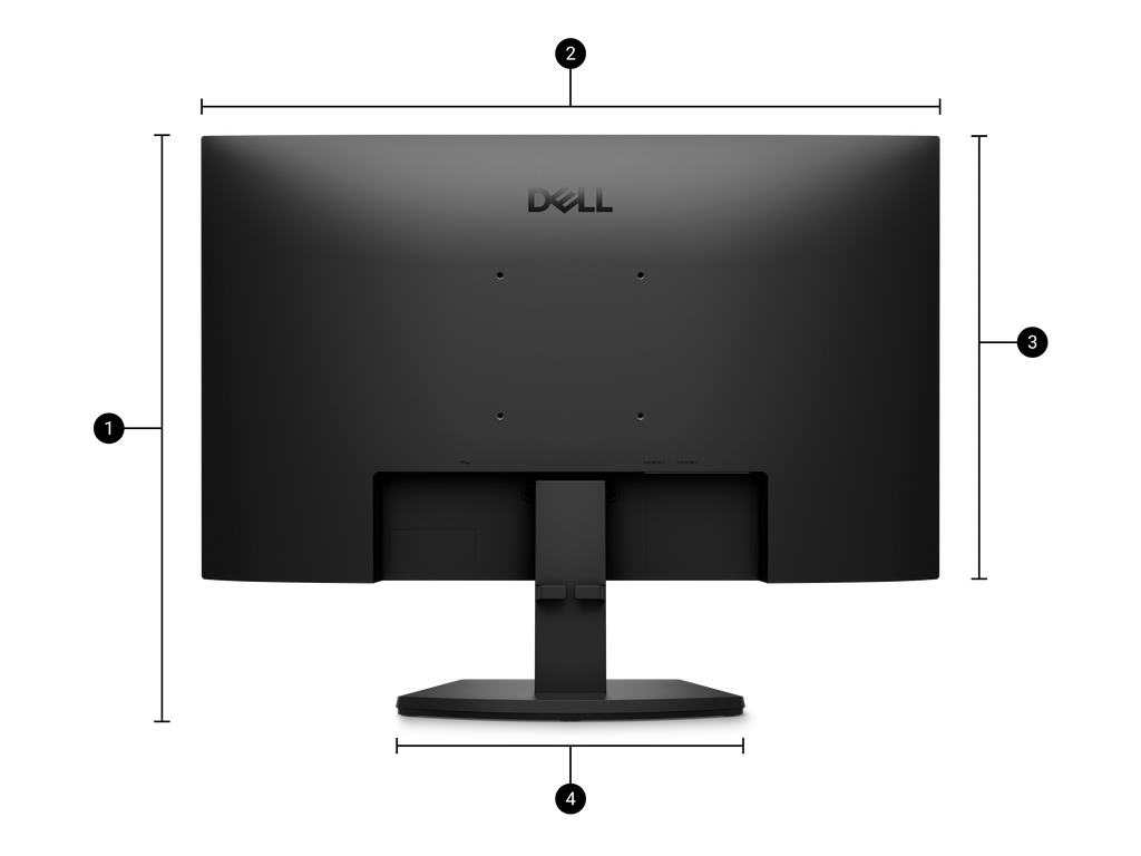 Back view of the monitor