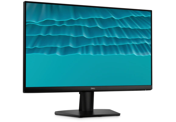 View right-facing Right facing view of Dell 24 Monitor