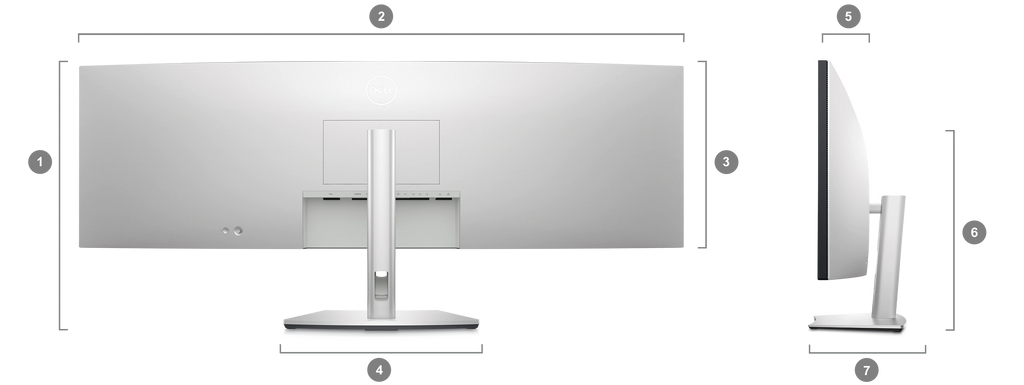  Dell UltraSharp 49 Curved USB-C Hub Monitor - U4924DW 