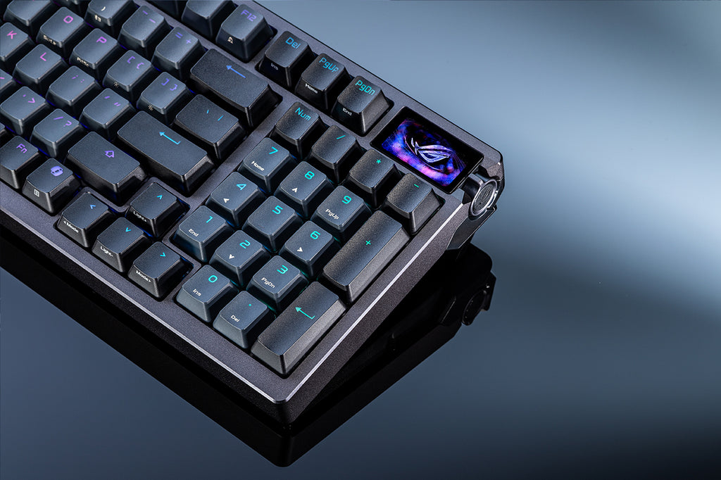 ROG Azoth 96 HE OLED screen displaying animation