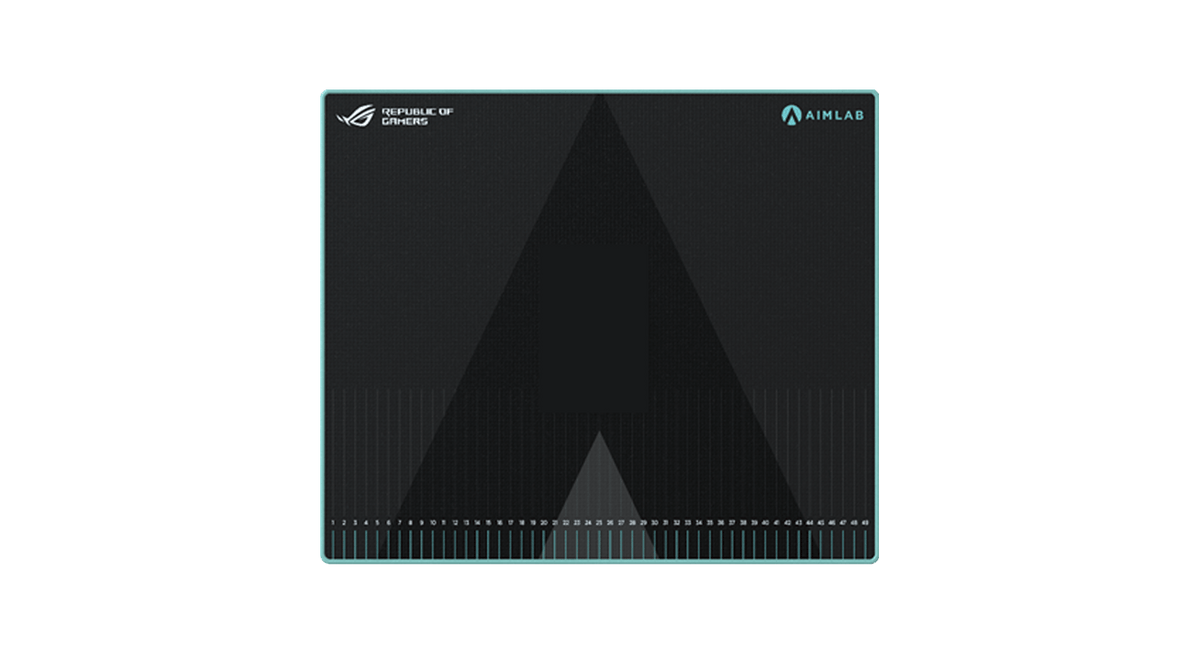 The ROG Hone Ace Aim Lab Edition mouse pad, with a width of 508 mm and a height of 480 mm