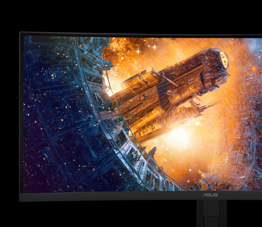 The image shows that the VG34VQL3A can deliver vivid and exceptional colors