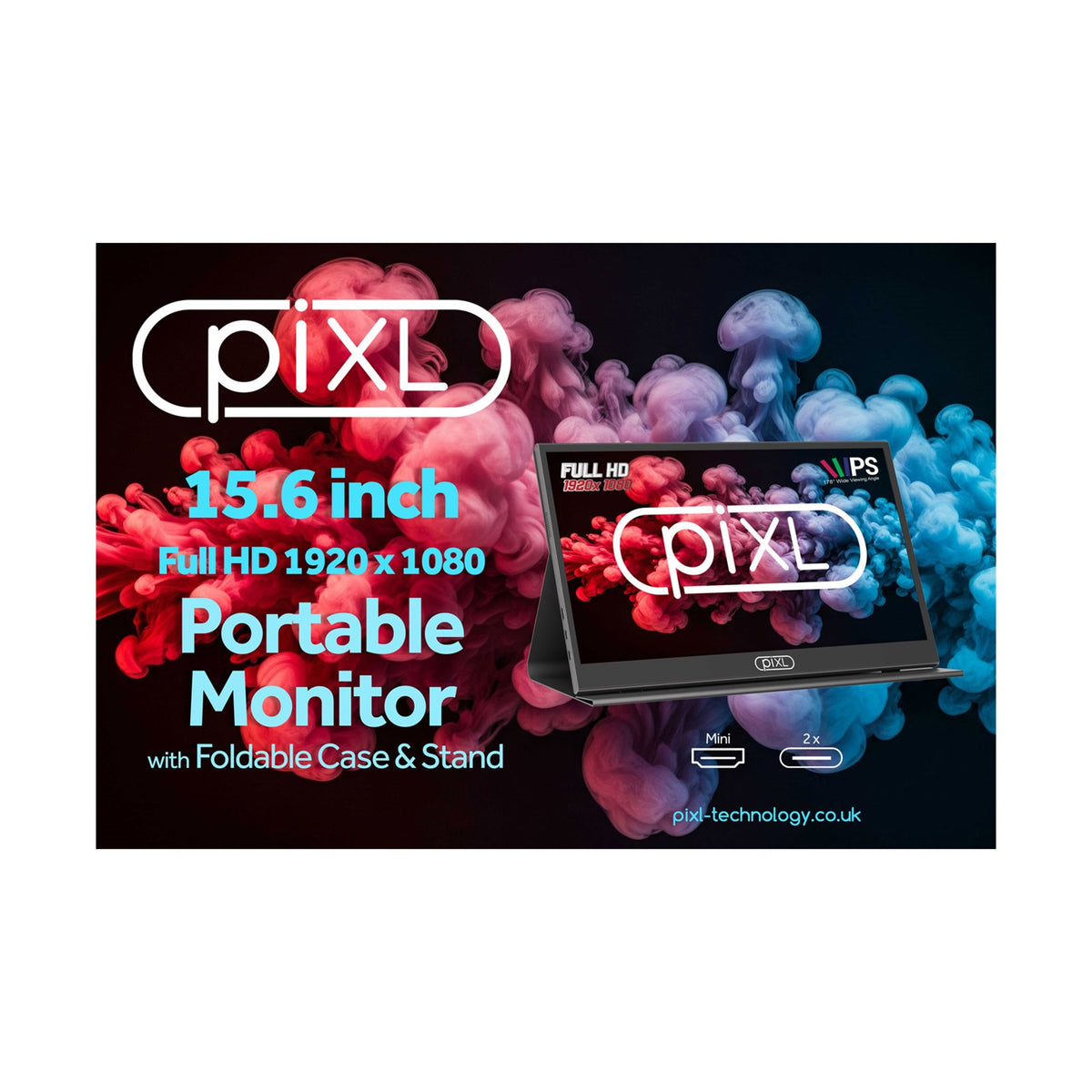 piXL PM156C 15.6" Full HD IPS Portable Monitor - USB-C - Tech Syndicate