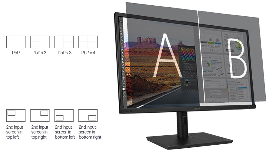 Cable management clips on the back side of ProArt Display PA27DCE-K.