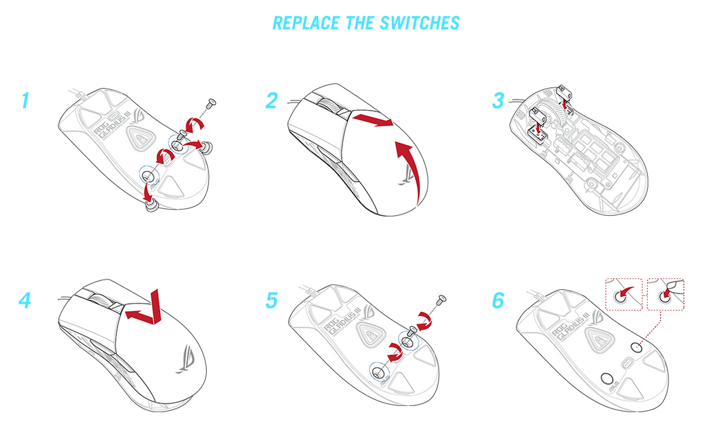 ASUS ROG Gladius III Wired Gaming Mouse - 26K DPI