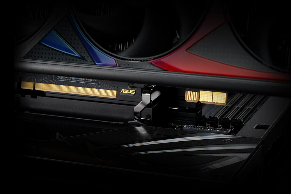 The graphics card high-power slot on ROG Maximus Z890 Hero BTF motherboard top view