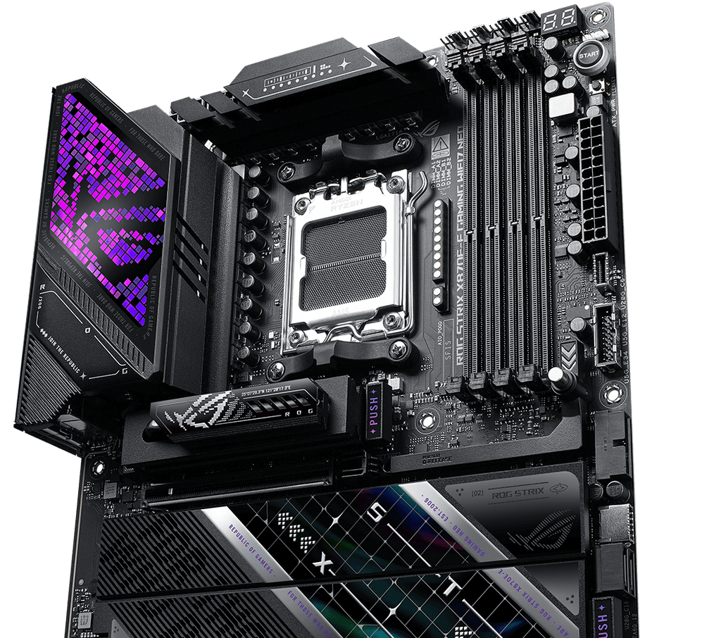 The ROG Strix X870E-E Gaming WiFi7 Neo features 18+2+2 power stages rated for 110 amps.