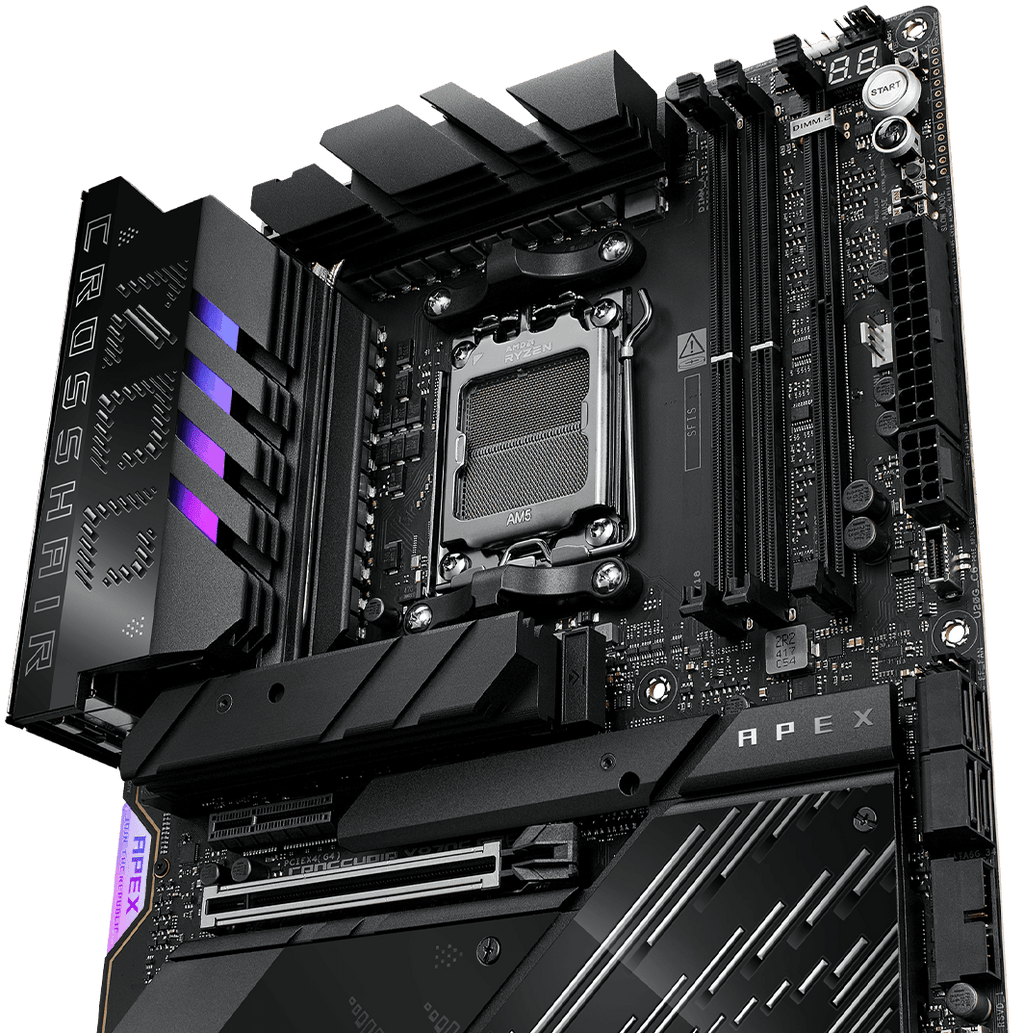 The ROG Crosshair X870E Apex features 18+2+2 power stages