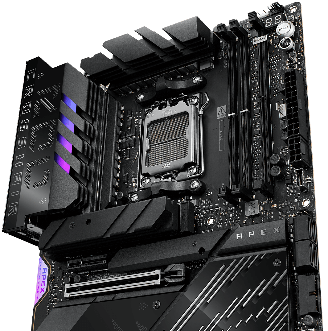 The ROG Crosshair X870E Apex features 18+2+2 power stages
