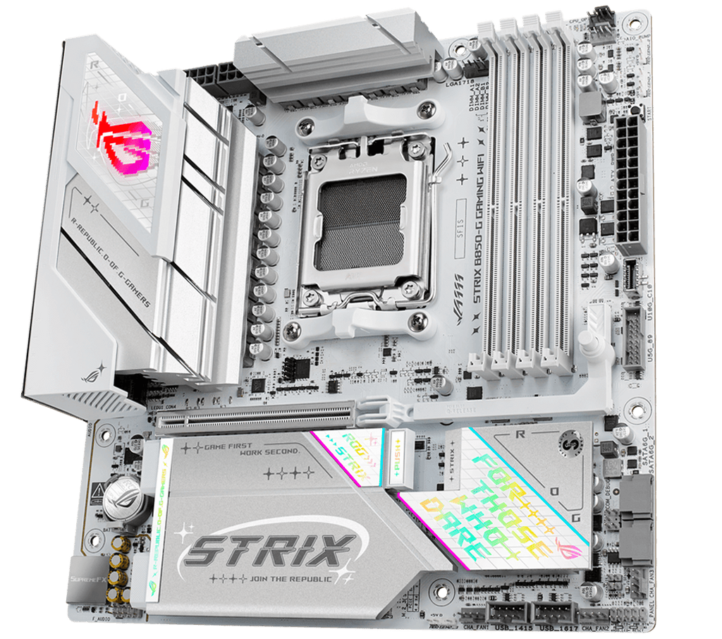 The ROG Strix B850-G features 14+2+2 power stages rated for 110 amps.