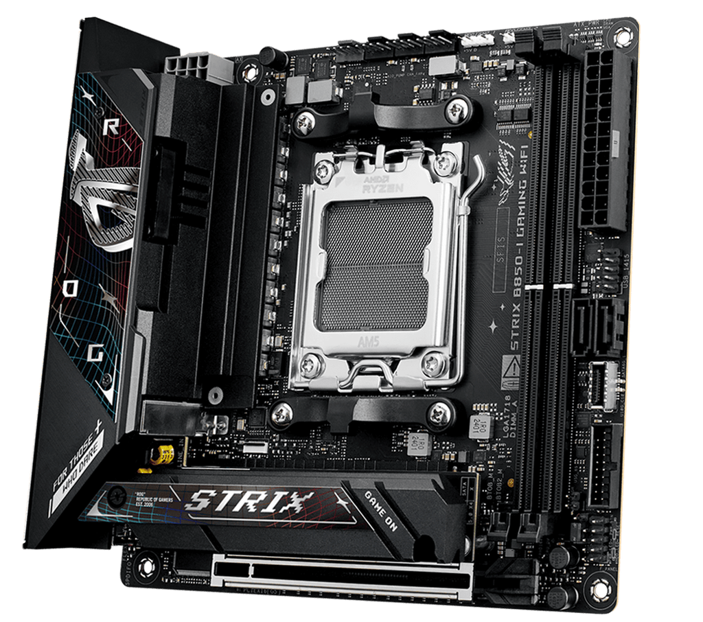 The ROG Strix B850-I features 10+2+1 power stages rated for 110 amps.