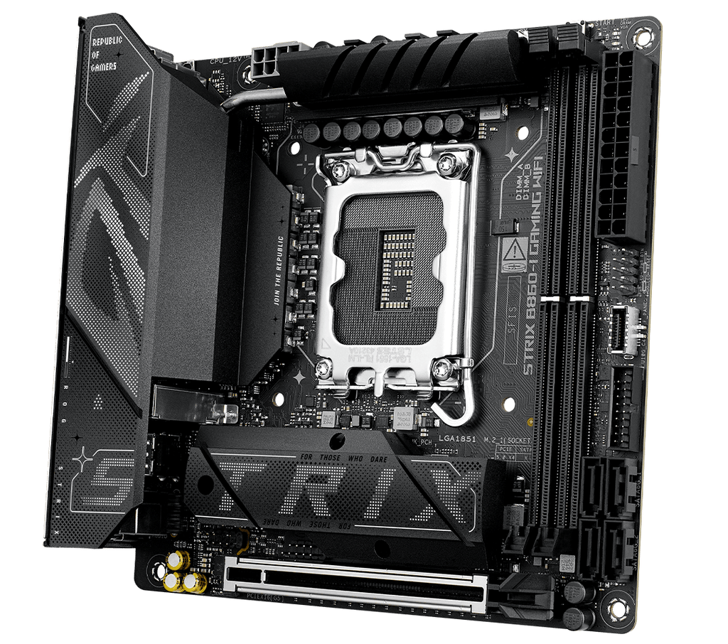 The ROG Strix  B860-I features 16+2+2 power stages rated for 110 amps.