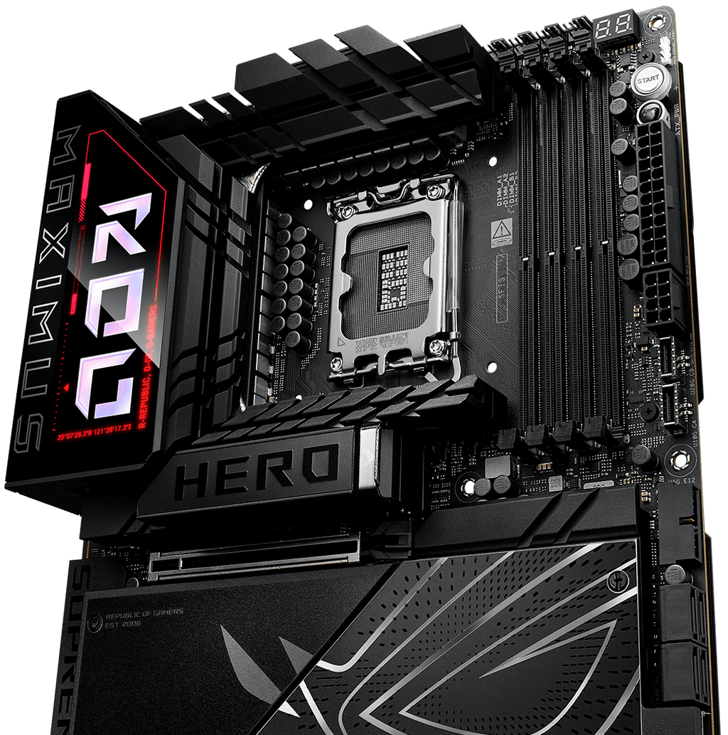 The ROG Maximus Z890 Hero features 22+1+2+2 power stages